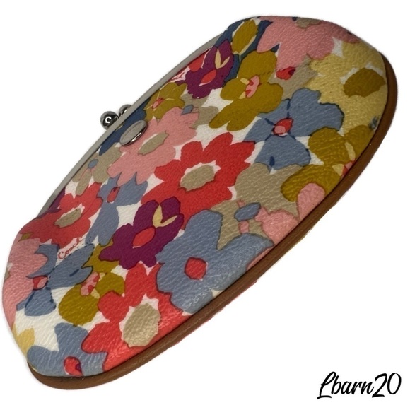 COACH f60270 PEYTON FLORAL COIN PURSE BAG NWOT FLOWER PASTEL RARE - Picture 5 of 8
